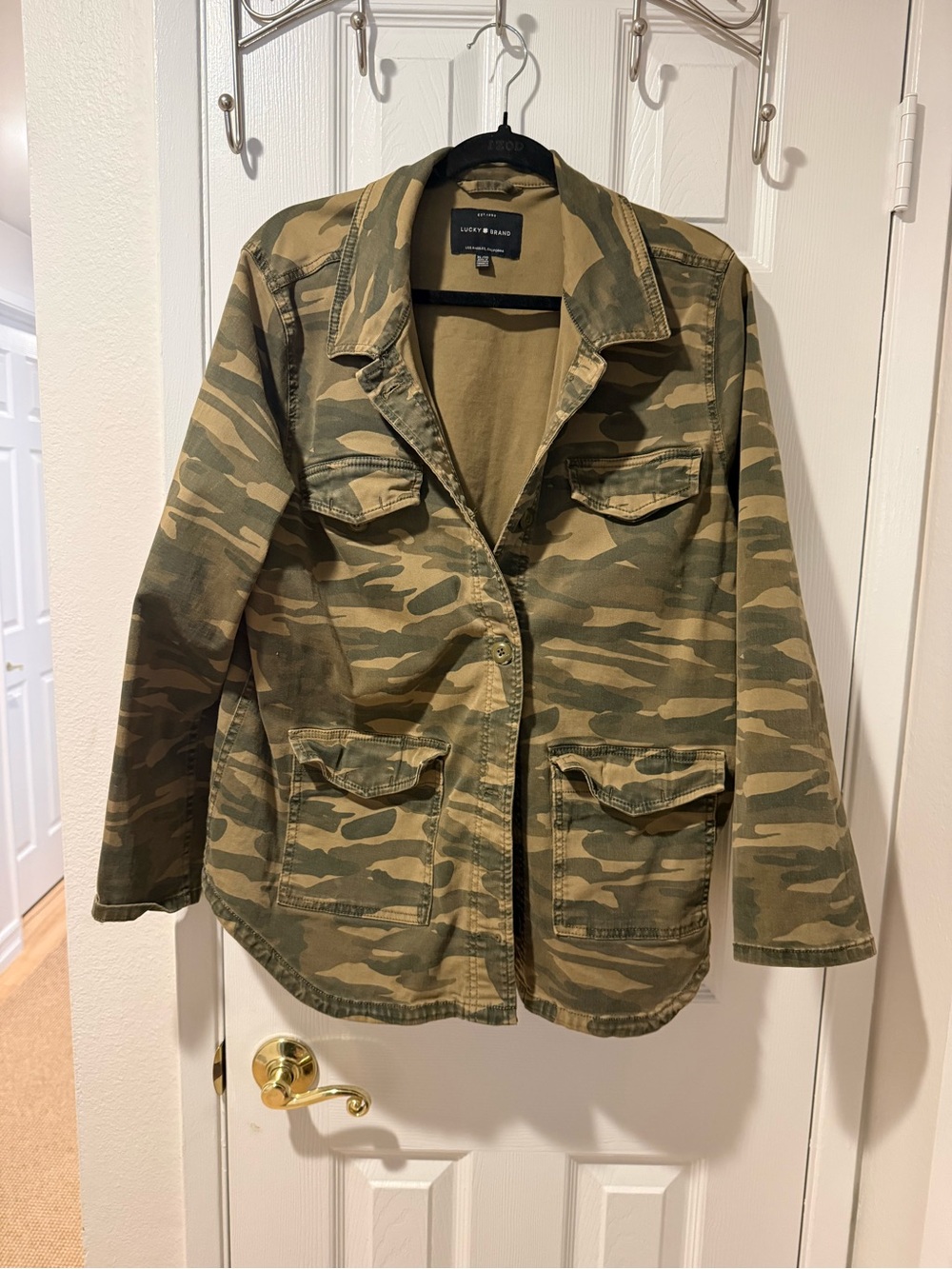 Lucky Brand Olive Green Camo Utility Jacket